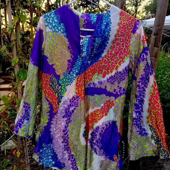 Hippie Boho costume retro shirt VINTAGE - Picture 1 of 12